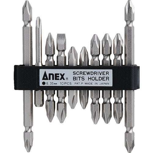 ANEX Screwdriver Hyper Bit Set AHM10-035 10pcs w/Dedicated bit holder,Magnet NEW_1