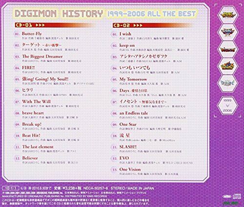 T.y.Entertainment [CD] DIGIMON HISTORY 1999-2006 All The Best NEW from Japan_2