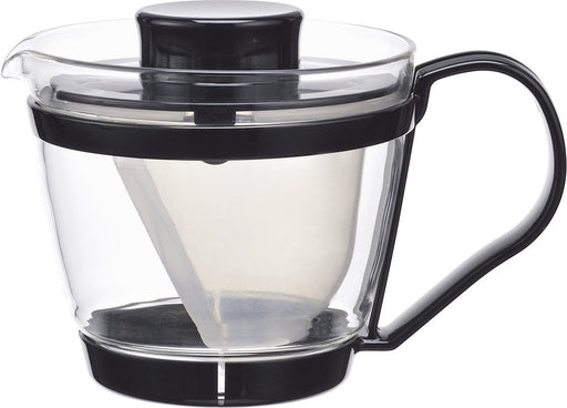 IWAKI heat resistant tea pot 400ml Black Microwavable (w/o strainer) KT863-BK_1