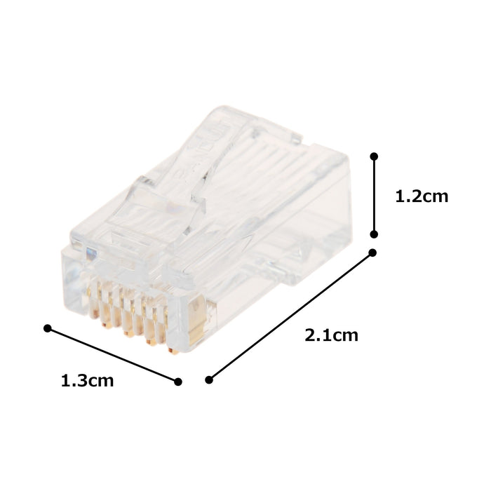 Panduit Cat5e MP588-C Modular Plug Pack of 100 Snap Plug Copper Polycarbonate_5