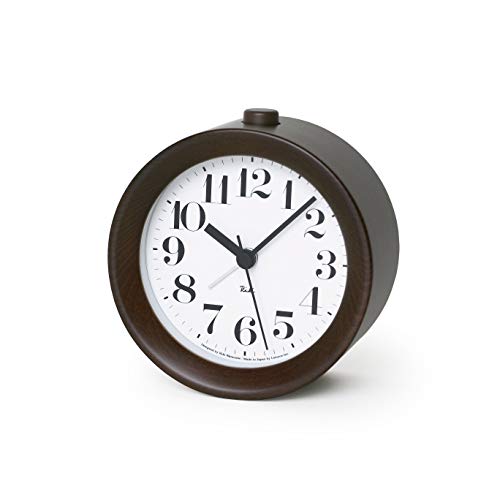 Lemnos Riki Alarm Clock - Brown WR09-15 BW NEW from Japan_1