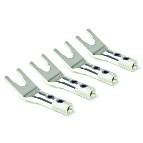 Oyaide Y-type plug SPSL Silver Rhodium Plated Speaker Cable Spade NEW from Japan_1