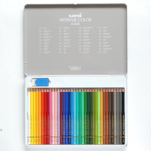 Mitsubishi Pencil eraser color pencil Unia Terrez color 36 colors UAC 36C NEW_2