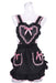 Clear Stone Heart ruffle apron black/pink Costume Polyester L60cm 0.35lb NEW_1
