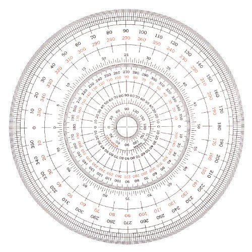 Uchida Full Circle Protractor 12cm 1-822-0000 NEW from Japan_1