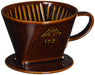 Kalita 102 Ceramic Coffee Dripper Hand Drip Tool Brown for 2-4 Cups ‎#02003 NEW_1