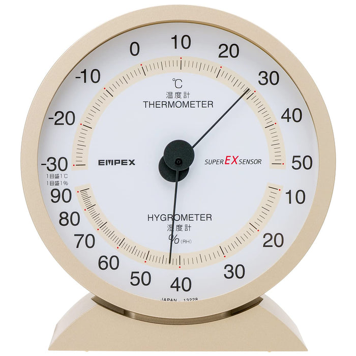 EMPEX Super EX temperature & humidity meter Champagne Gold EX-2718 Made in Japan_1