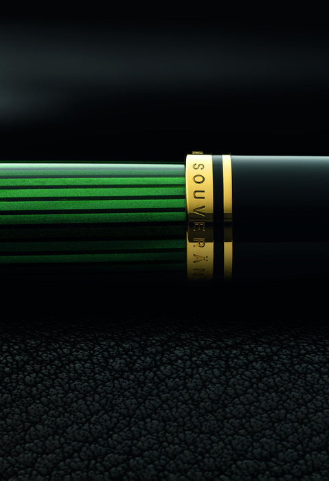 Pelican ballpoint pen oilic green stripe K800 ‎987834 Resin Axis L139mm NEW_3