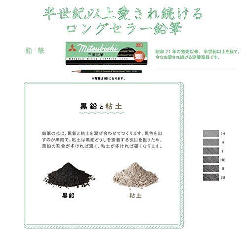 Mitsubishi Pencil Pencil 9800 2B 1 dozen K98002B NEW from Japan_4