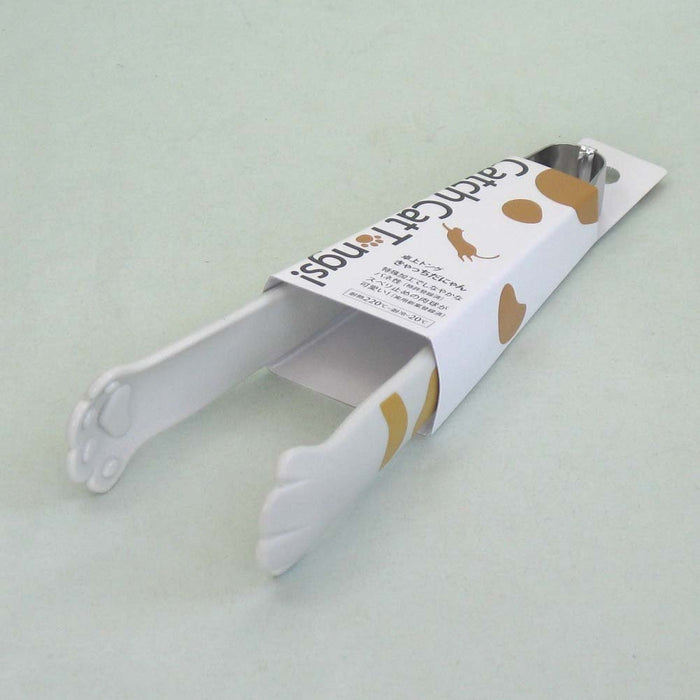 Tanabekingu Kitchen Tool Cat Hand Table Tongs Catch Da Nyan White Tama 1122 NEW_2