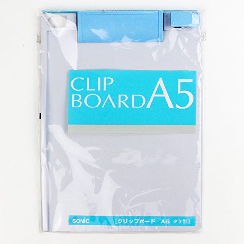 Sonic clipboard A5 vertical Blue CB-544-BL Holds 30 sheets of regular paper NEW_3