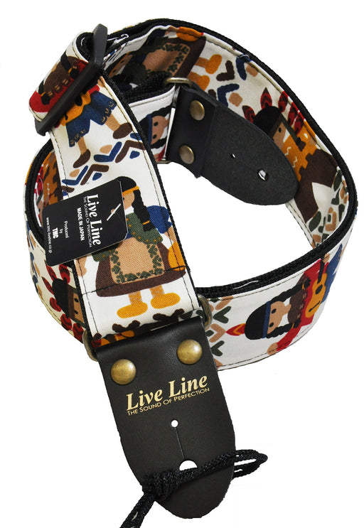 Live Line LS2000WH Indian White Guitar Strap Made in Japan Leather End 79-140cm_2