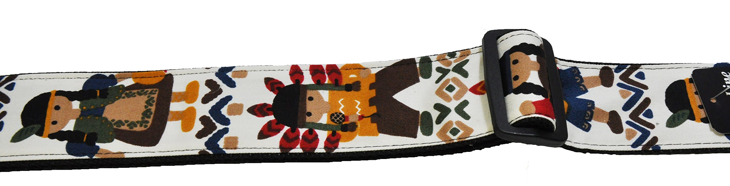 Live Line LS2000WH Indian White Guitar Strap Made in Japan Leather End 79-140cm_4