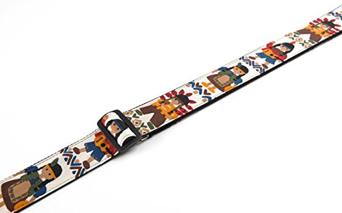 Live Line LS2000WH Indian White Guitar Strap Made in Japan Leather End 79-140cm_6