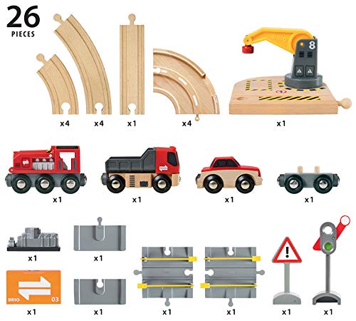 BRIO Rail & Road Crane Set ‎63320800 Wooden Road and Car Toy Multicolor NEW_9