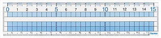 Reimeifujii ruler easy-to-read grid ruler 15cm AJH158 NEW from Japan_1
