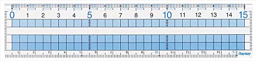 Reimeifujii ruler easy-to-read grid ruler 15cm AJH158 NEW from Japan_1