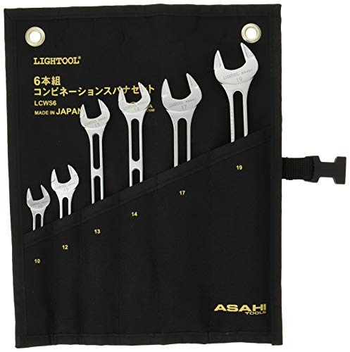 ASAHI Ultra Ligth Combination wrench set Lightool LCWS6 NEW from Japan_2