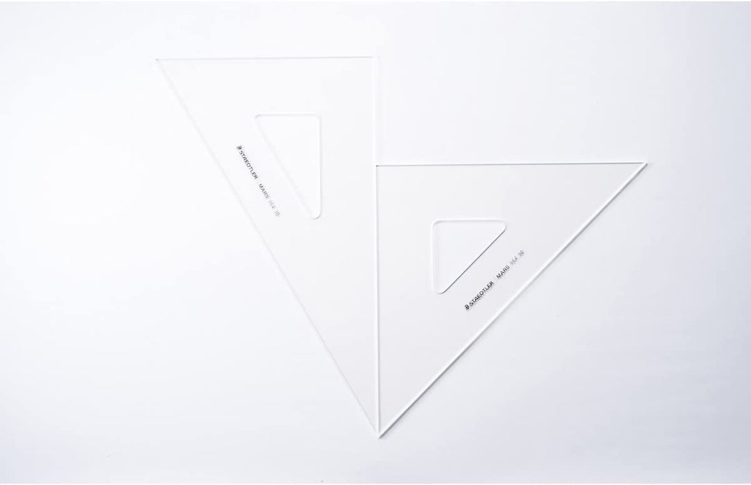 STAEDTLER Set Square for drafting Mars 30cm 964 30 Clear Resin Classic Style NEW_3
