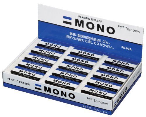 Tombow pencil eraser MONO mono PE03 30 PE-03A-30P NEW from Japan_1