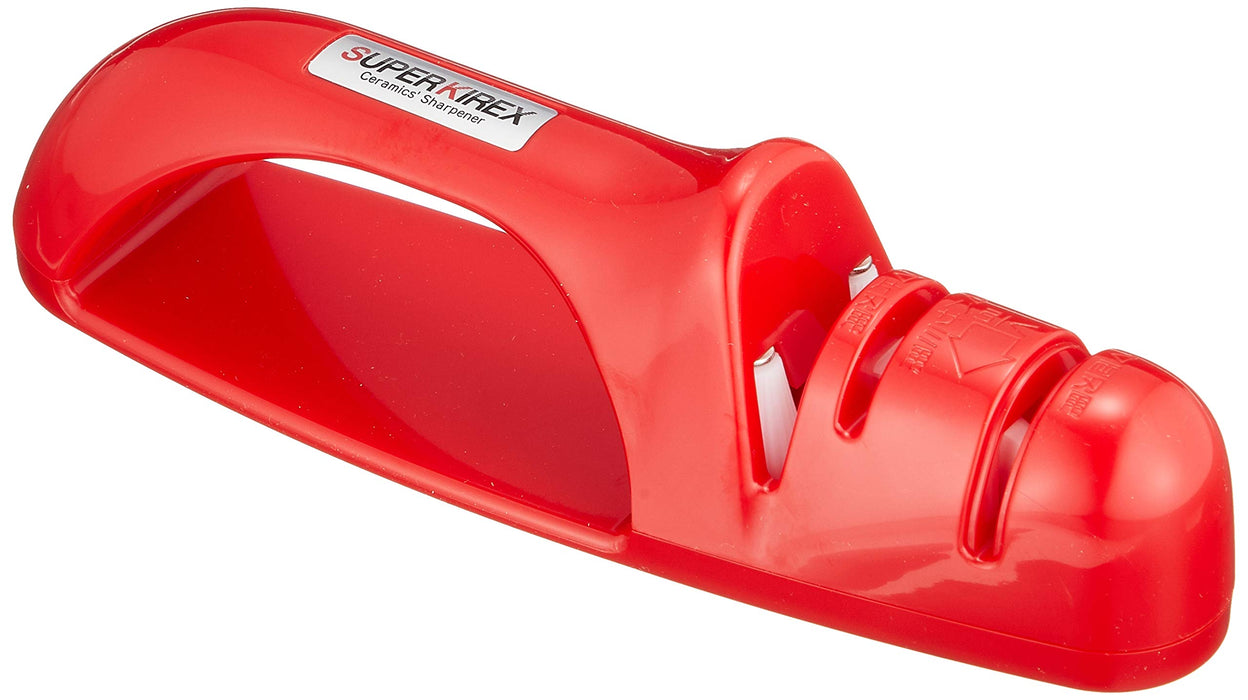 Shimomura Kogyo Ceramic Knife Sharpener Super Killex Red CT-14 ABS Handle NEW_1