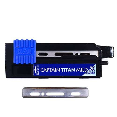 KAI Captain Titanium mild blade 20 For business 20 Blades set NEW from Japan_2
