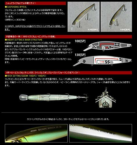 DEPS BALISONG MINNOW 130 SP #17 Horizon Shad NEW from Japan_4