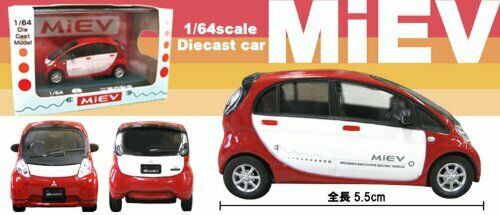 Doyusha Mitsubishi i-MIEV (1/64 die-cast miniature cars red / white Painted) NEW_3