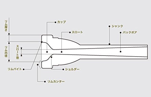 YAMAHA trumpet mouthpiece standard Silver TR-14C4 Rim inner diameter: 16.88mm_3