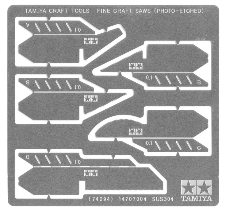 TAMIYA Craft Tools No 94 FINE CRAFT SAWS (PHOTO-ETCHED) Thickness 0.1mm 74094_1