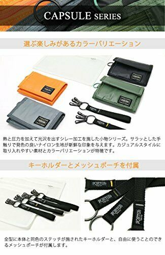 PORTER Yoshida Bag 555-06439 Tri Fold Wallet CAPSULE Orange NEW from Japan_4