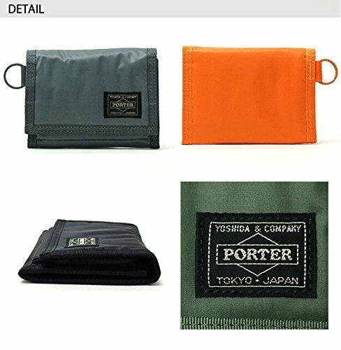 PORTER Yoshida Bag 555-06439 Tri Fold Wallet CAPSULE Orange NEW from Japan_5