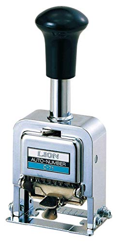 LION OFFICE C-71 Automatic Feed Numbering Machine C Type 6 Digits Silver NEW_1