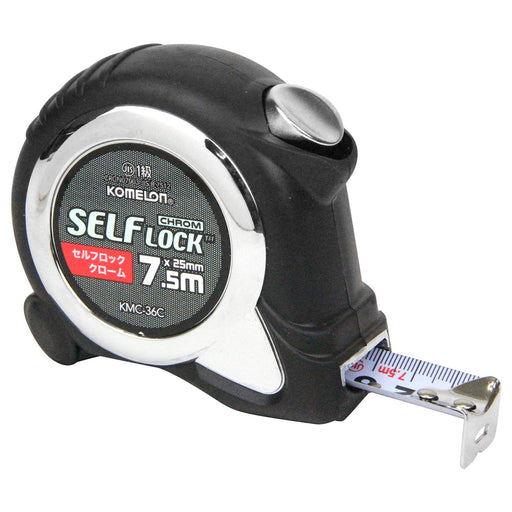 Comeron Convex Self Lock Chrome 25 Tape Width 25mm 7.5m KMC-36C Tape Measure NEW_1