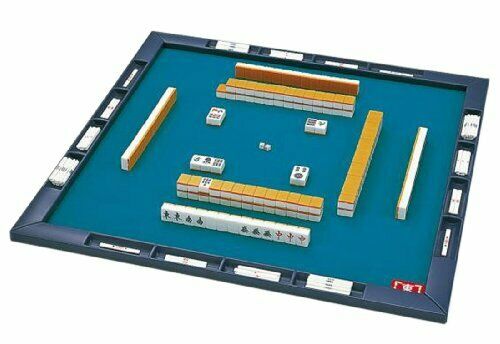 TAIYO GIKEN Mahjong Set Junk Mat Tiles Set NEW from Japan_1