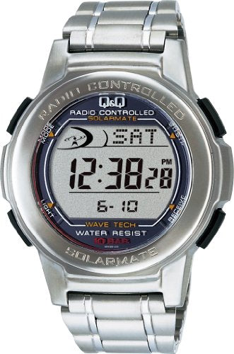 CITIZEN Q&Q MHS5-200 Solar Wristwatch 10ATM water resistant Silver NEW_1