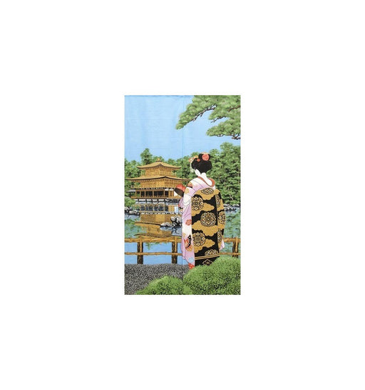 ‎narumikk Japanese Curtain "Noren" Tapestry Kyoto Geisha Print Interior Doorway_1