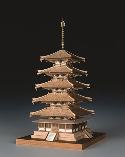 Woody JOE 1/150 Horyuji five-storied pagoda wooden model assembly kit NEW_2