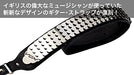 VOX Guitar Python Strap Leather Black V822 L121 - 136cm Silver Studs NEW_2