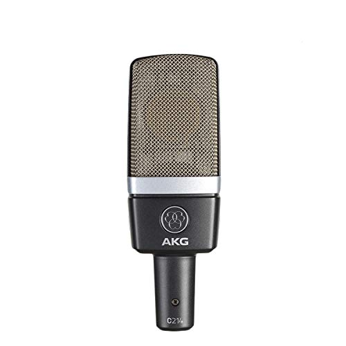 AKG C214 condenser microphone Gray XLR Power cord type 156 dB Cardioid NEW_1