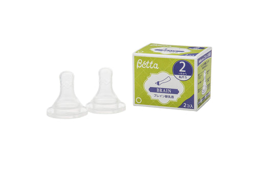 Doctor betta Baby Bottle Brain Replacement Nipple Round Hole S Set of 2 ‎BO-2_1