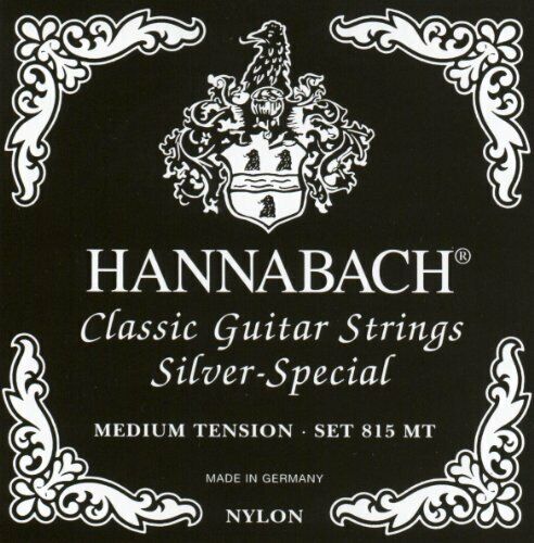 HANNABACH Classical Guitar Strings Silver Special E815MT Black Set 652527 NEW_1