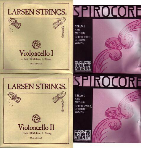 LARSEN Cello strings set LARSEN SPIROCORE chrome wound NEW from Japan_1