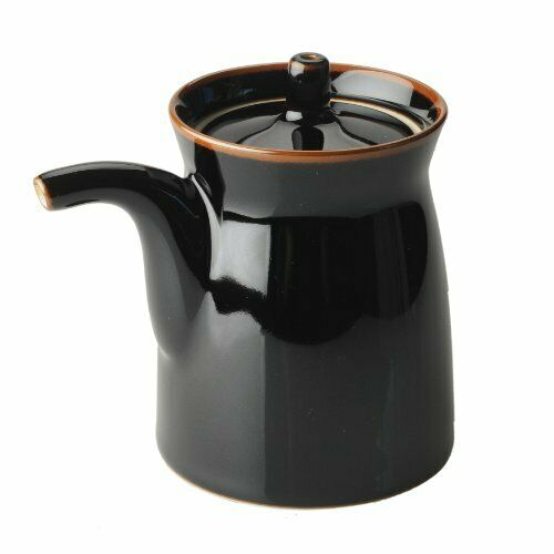Hakusan Porcelain G type Soy sauce dispenser 120ml Tenmoku NEW_1