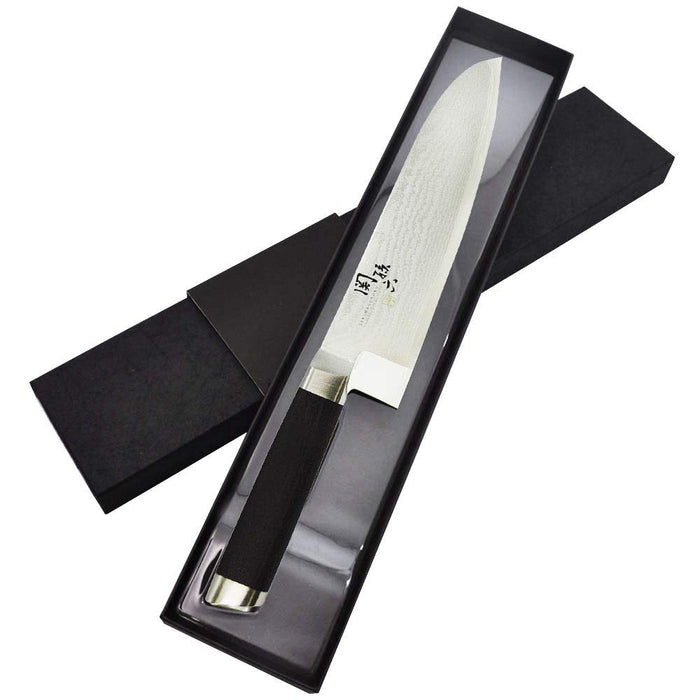 Kai Institution Santoku Knife Seki Magoroku Damascus 165mm Made in Japan AE5200_3