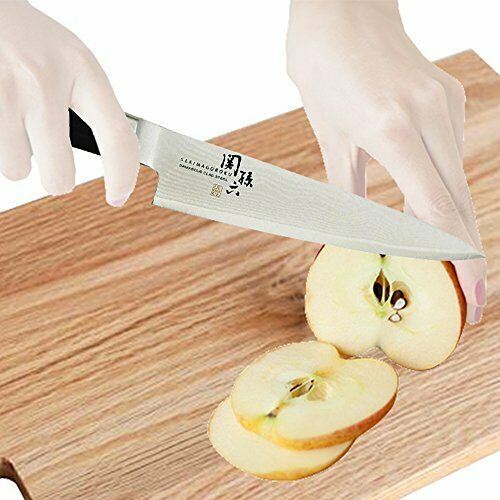 KAI Seki Magoroku Damascus Petty knife 120mm AE-5202 NEW from Japan_7