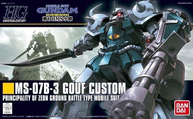 BANDAI HGUC 1/144 MS-07B-3 GOUF CUSTOM Plastic Model Kit Gundam The 08th MS Team_1