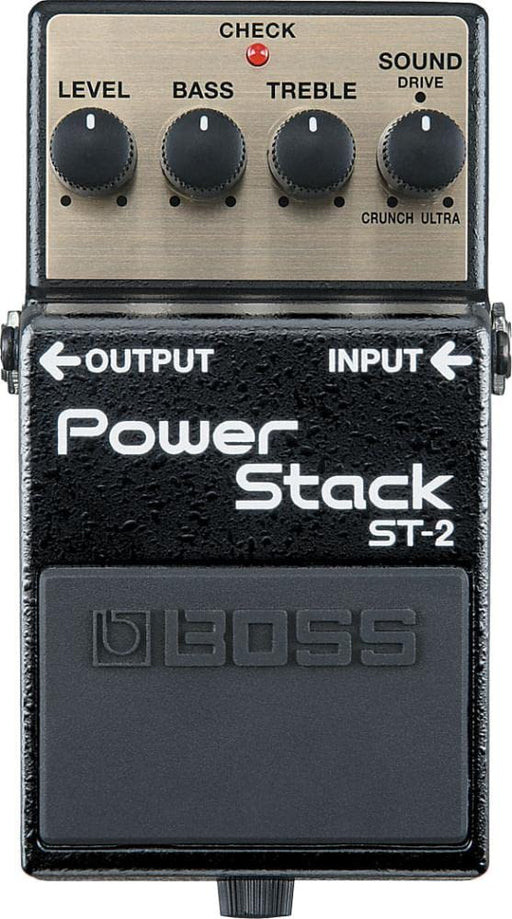 Boss ST-2 Power Stack Guitar Effects Pedal Compact Style Black Wide distortion_1