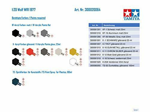 TAMIYA 1/20 Grand Prix Collection Series No.64 Wolf WR1 1977 Model Car 20064 NEW_3