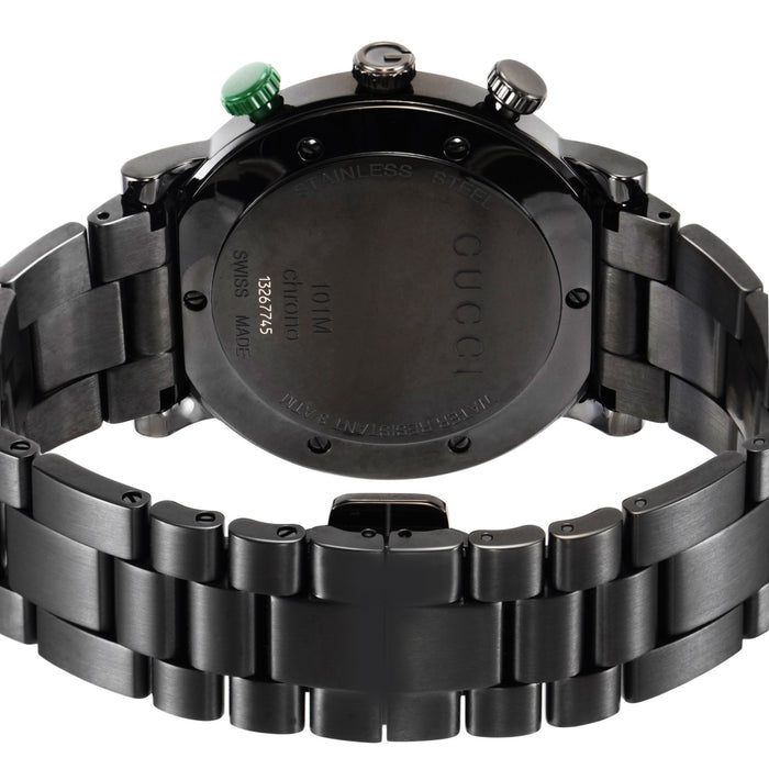 GUCCI Quartz 101M Black PVD Chronograph Men's Watch GU-YA101331MSS-BLK NEW_3